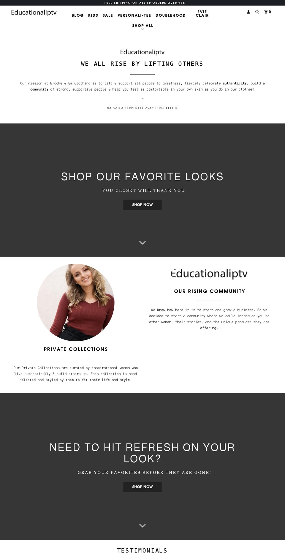 educationaliptv.com shopify website screenshot