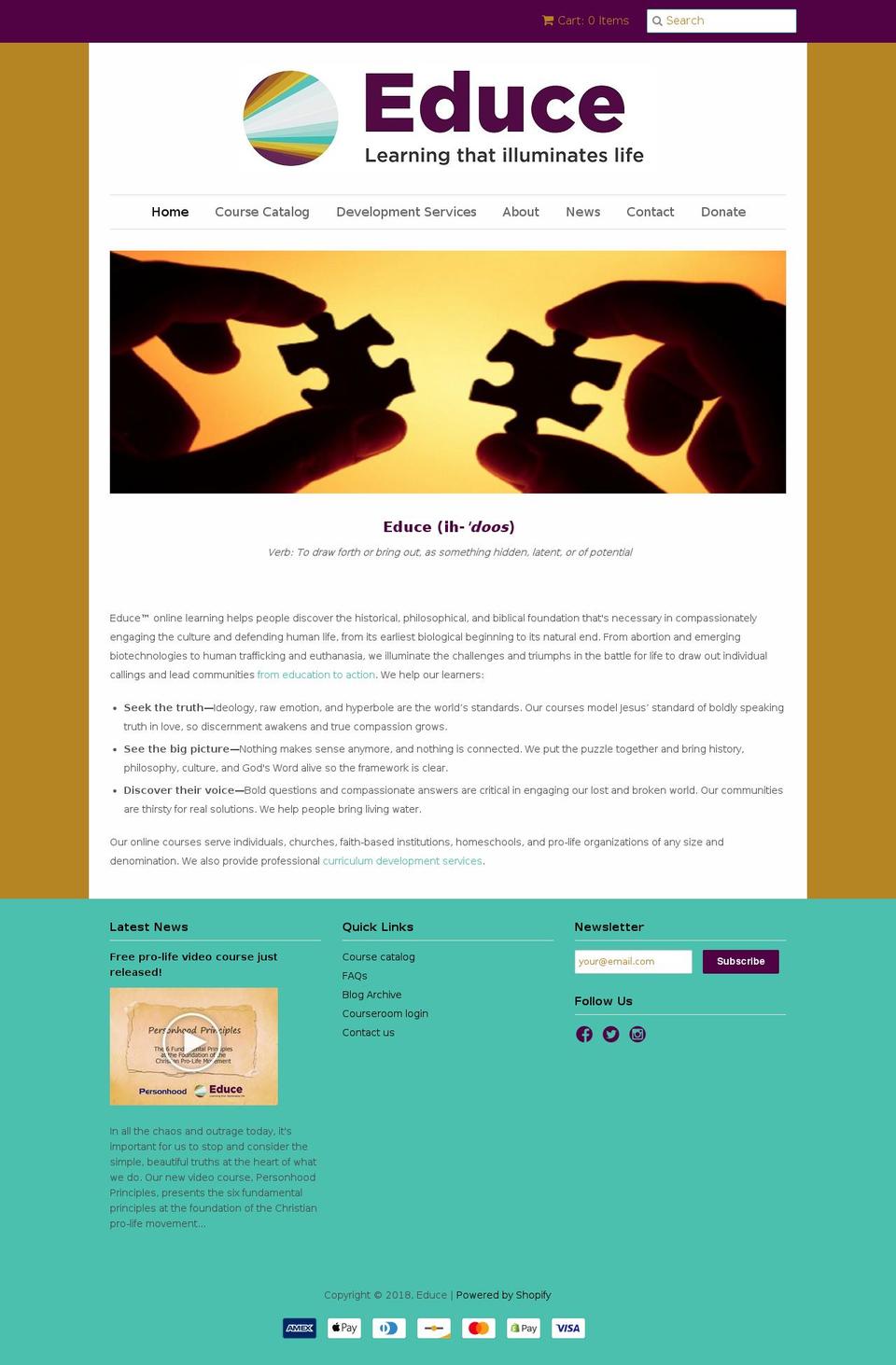 educelife.org shopify website screenshot