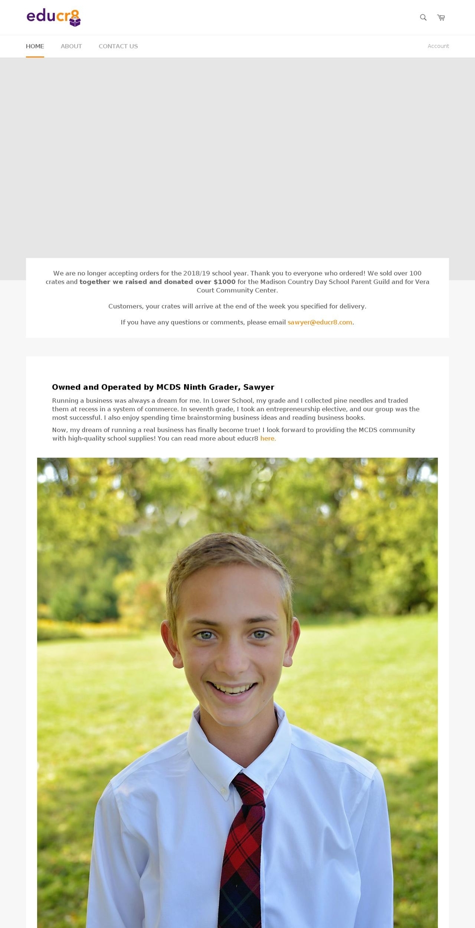 educr8.com — Shopify storefront screenshot