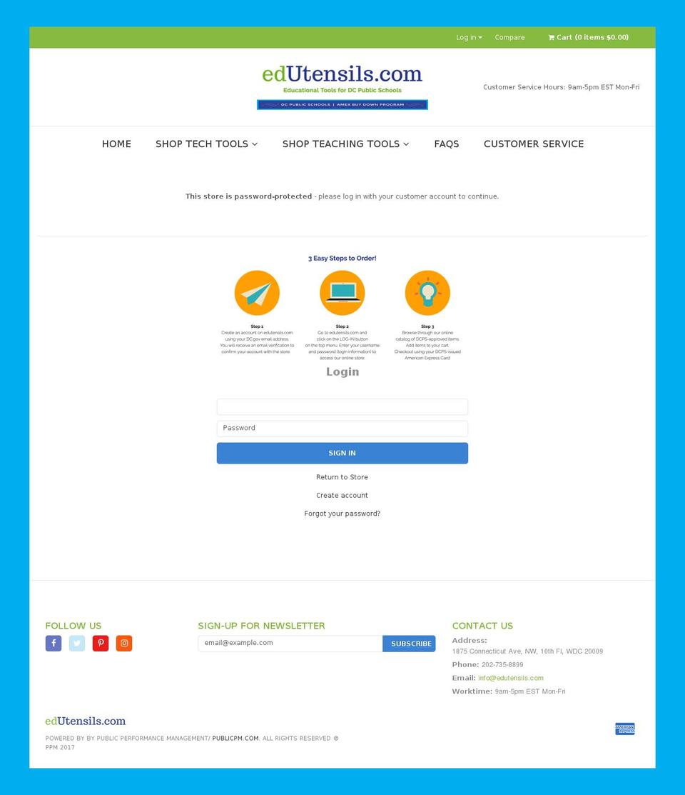 edutensils.com — Shopify storefront screenshot