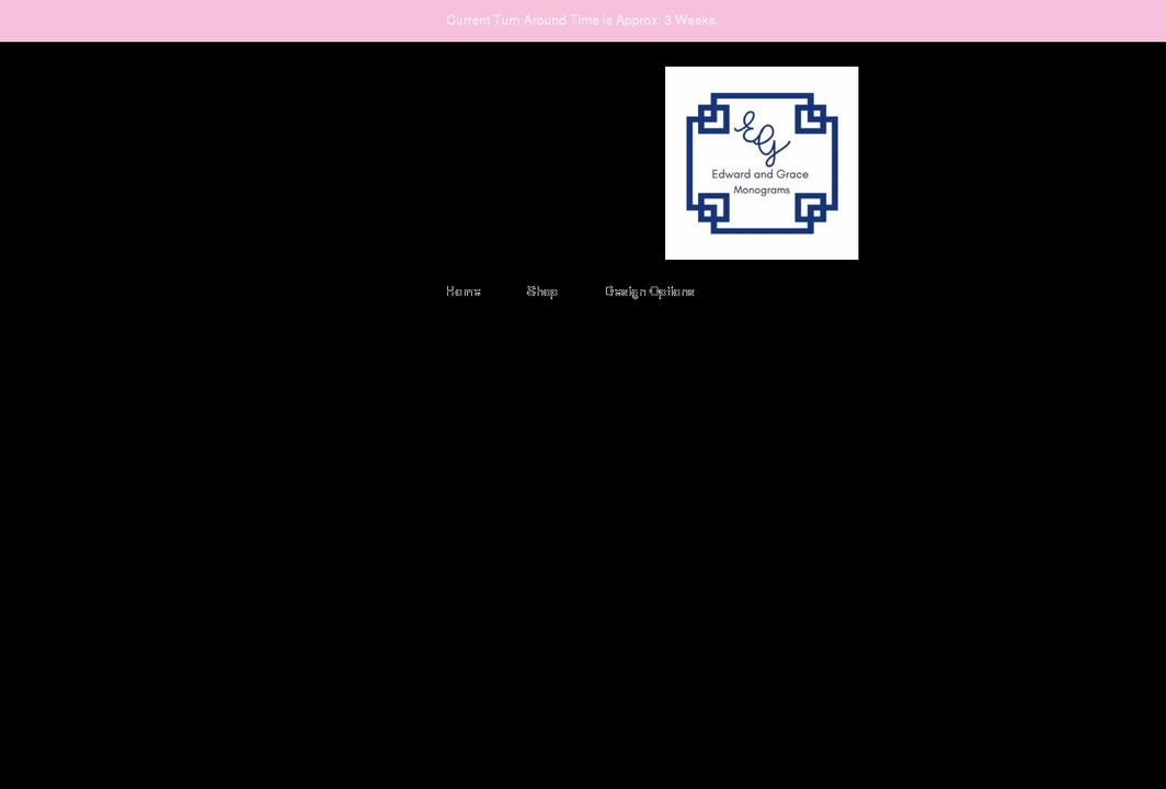 edwardandgracemonograms.com shopify website screenshot