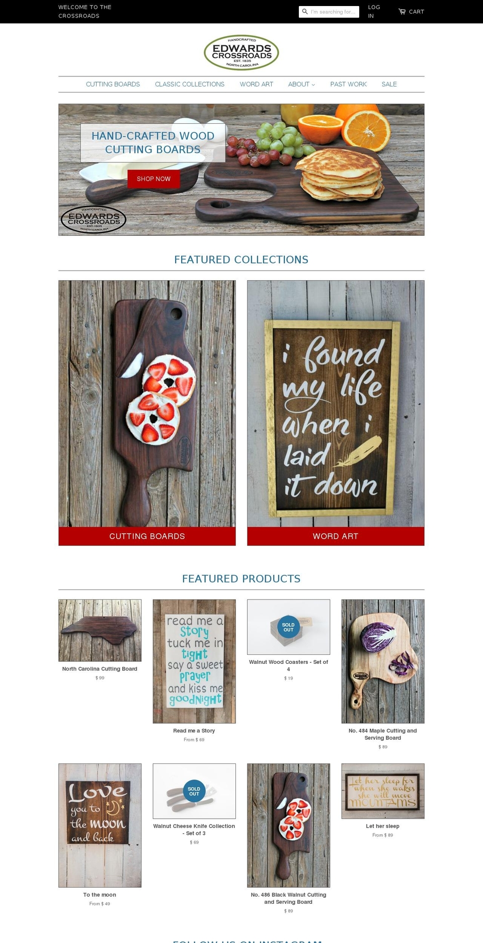 edwardscrossroads.com shopify website screenshot
