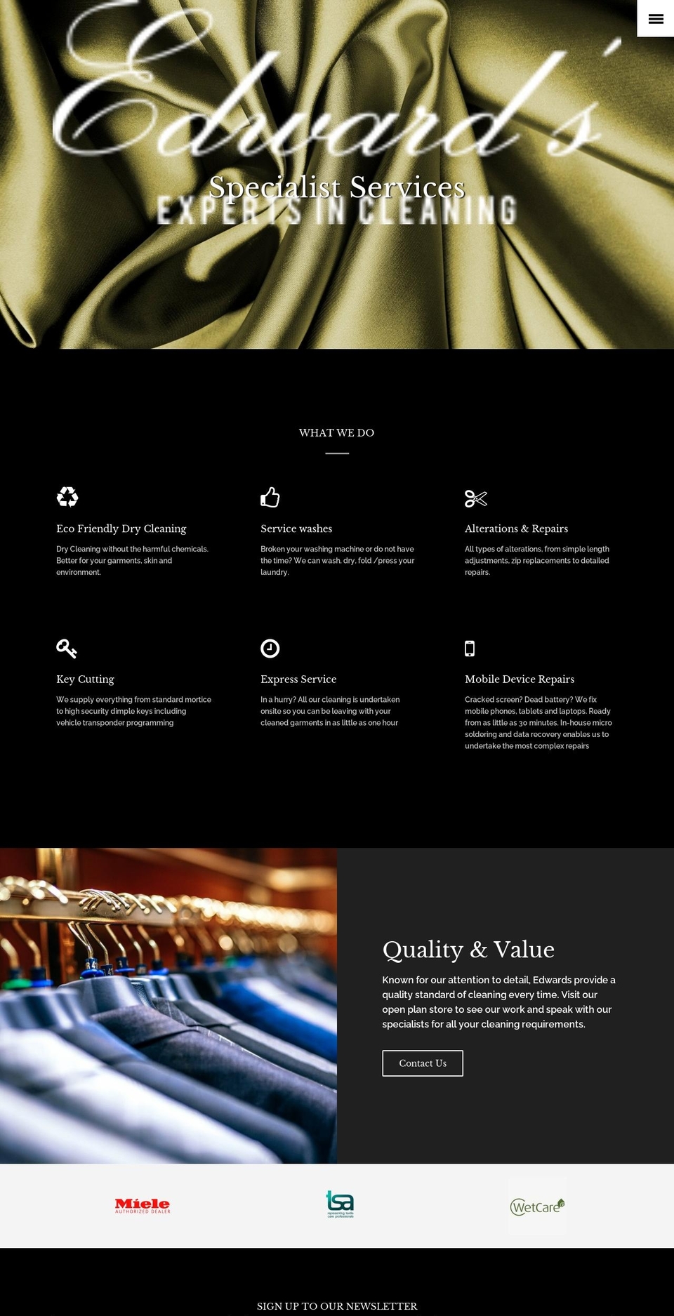 edwardsoftadley.co.uk shopify website screenshot