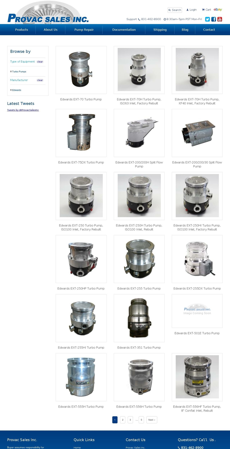 Provac Shopify theme site example edwardsturbopump.com