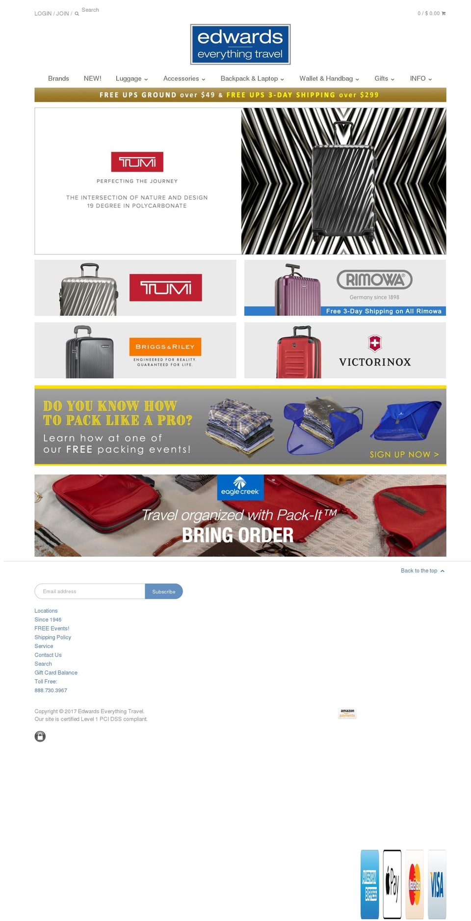 edwardtravels.com shopify website screenshot