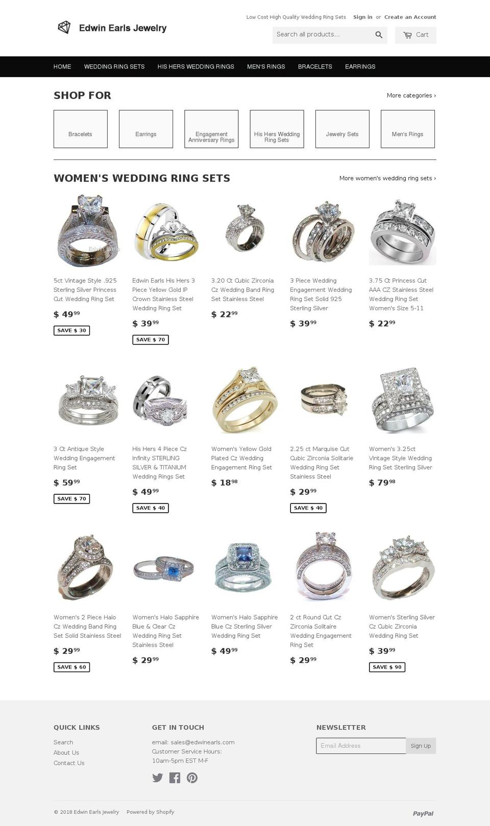 edwinearlsjewelry.com — Shopify storefront screenshot