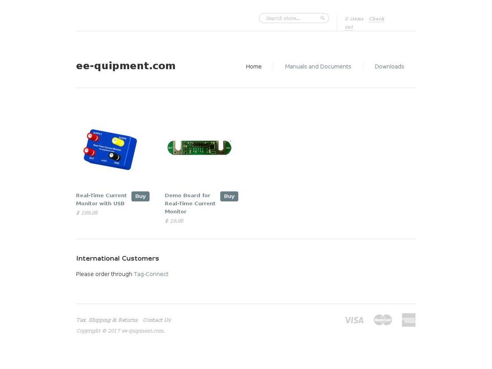 ee-quipment.com shopify website screenshot