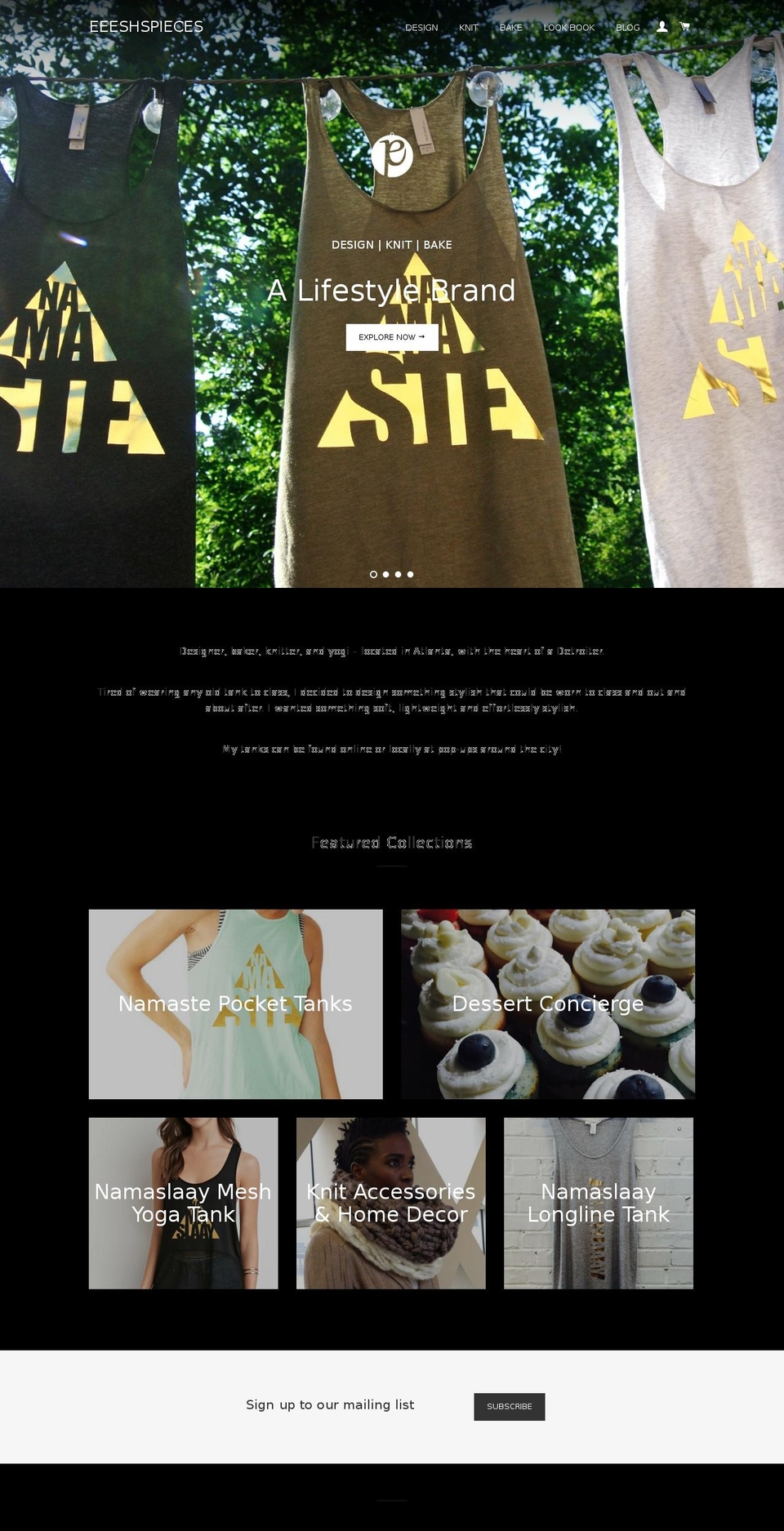 eeeshspieces.com shopify website screenshot