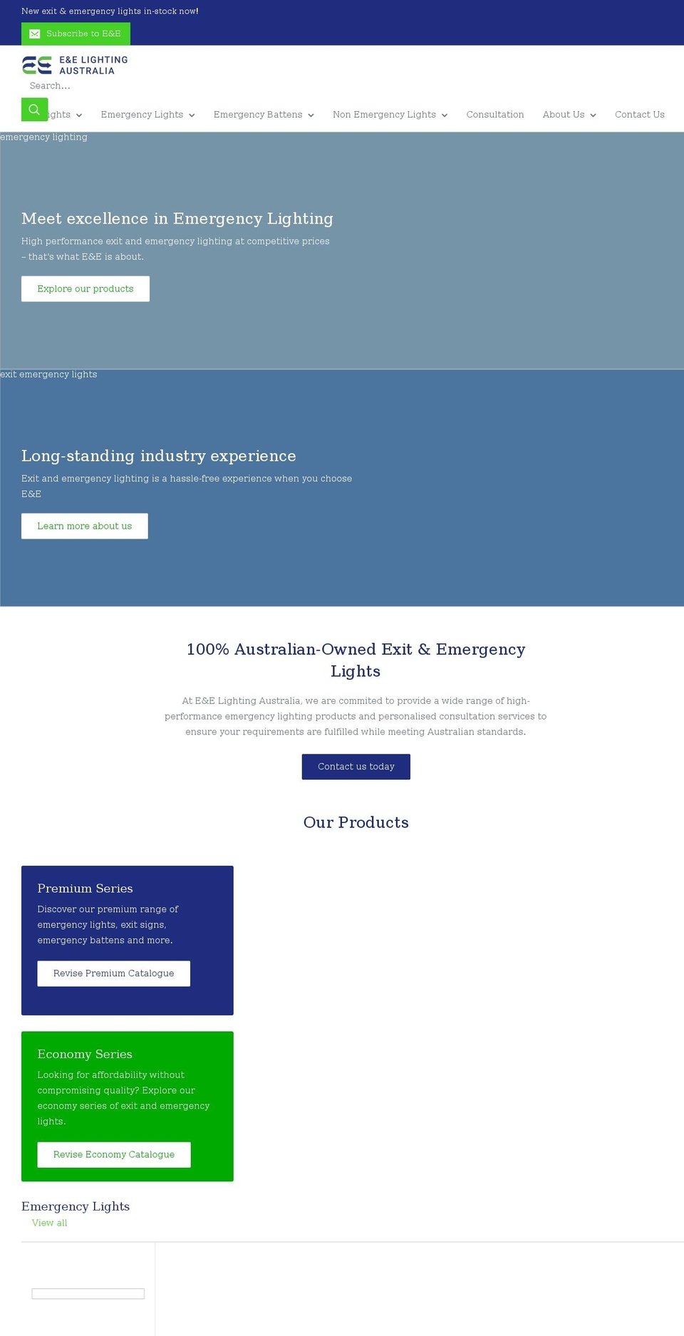 eelighting.com.au shopify website screenshot