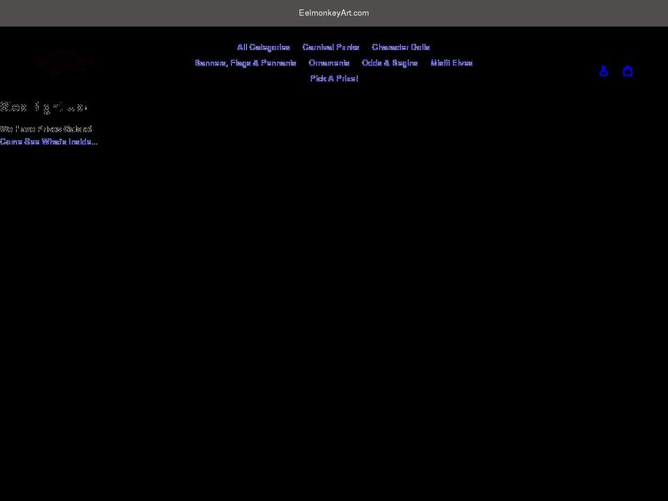 eelmonkeyart.com shopify website screenshot
