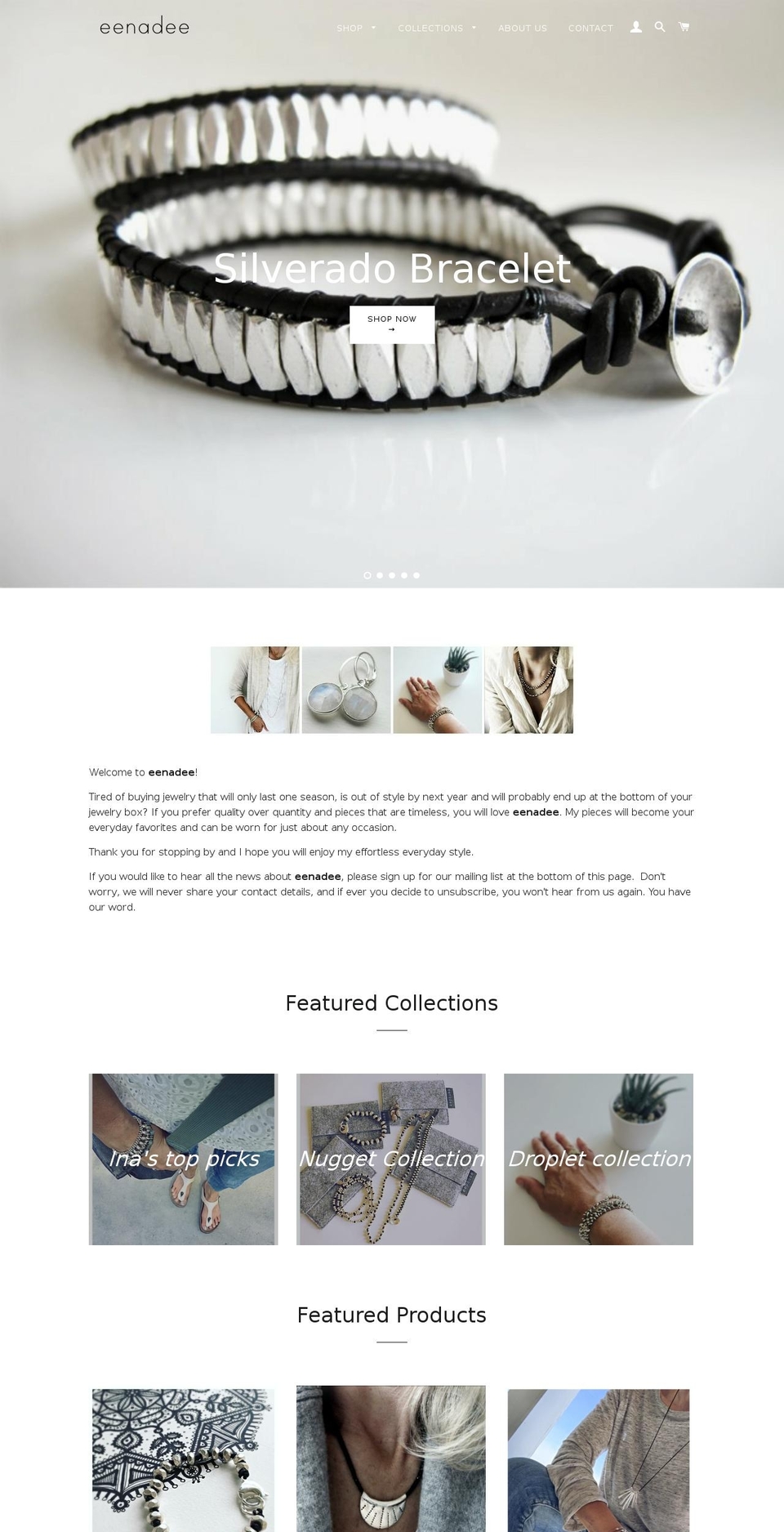 eenadee.com shopify website screenshot