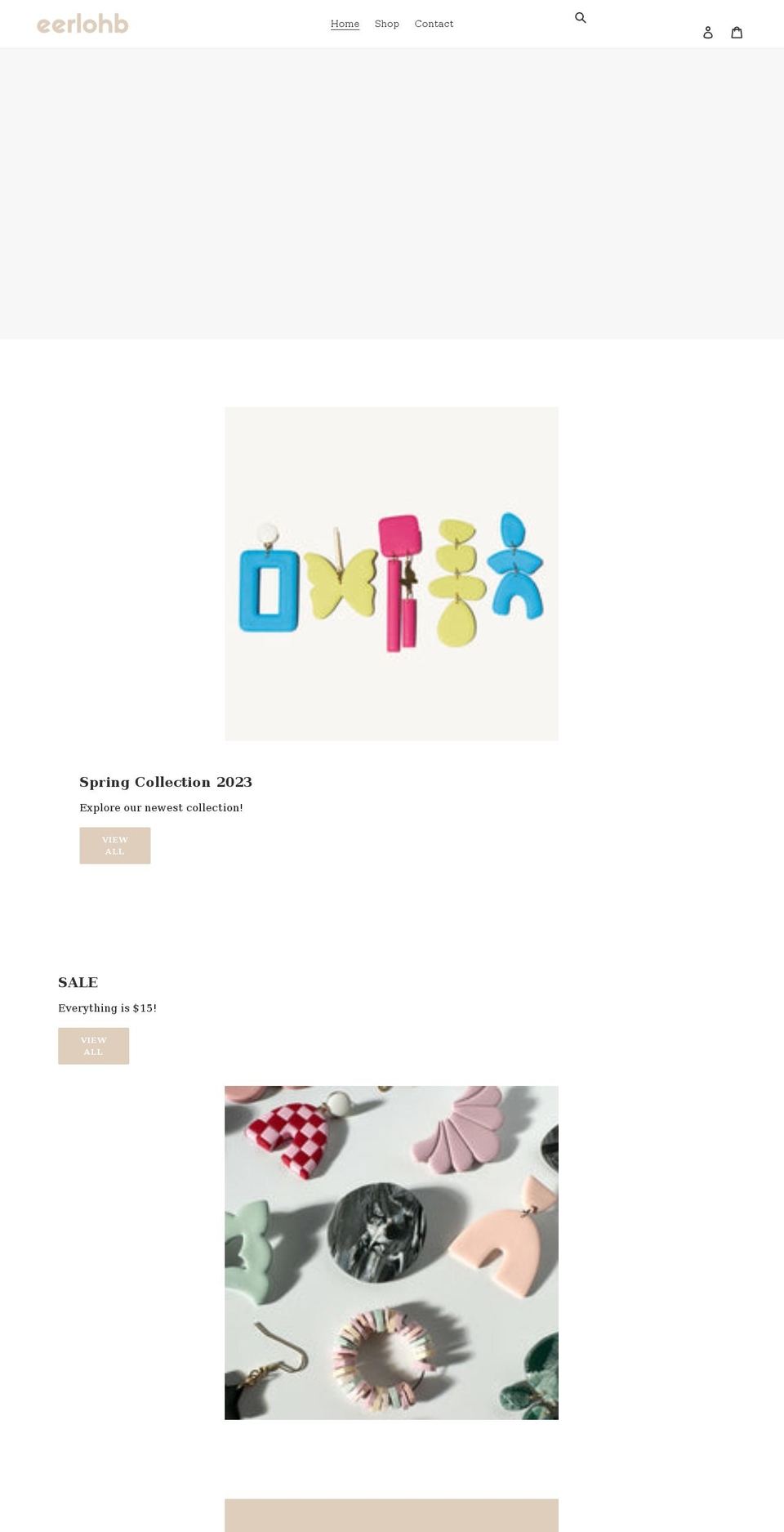 eerlohb.com shopify website screenshot
