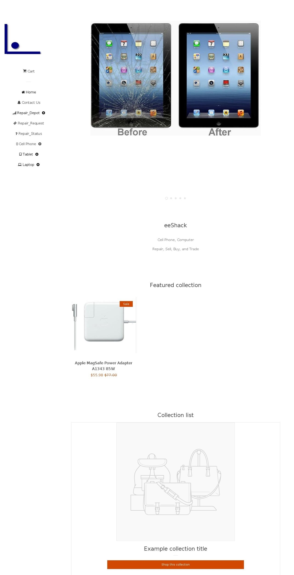 eeshack.com — Shopify storefront screenshot