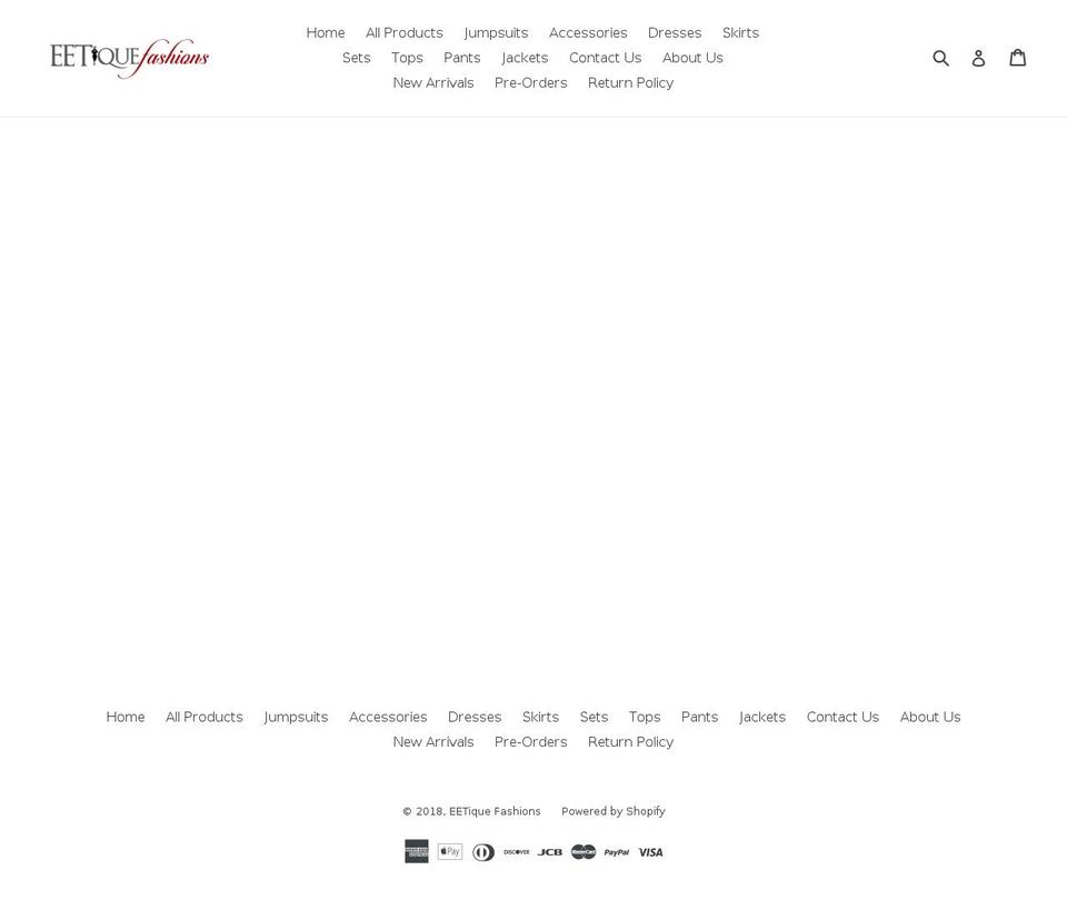 eetiquefashions.com — Shopify storefront screenshot