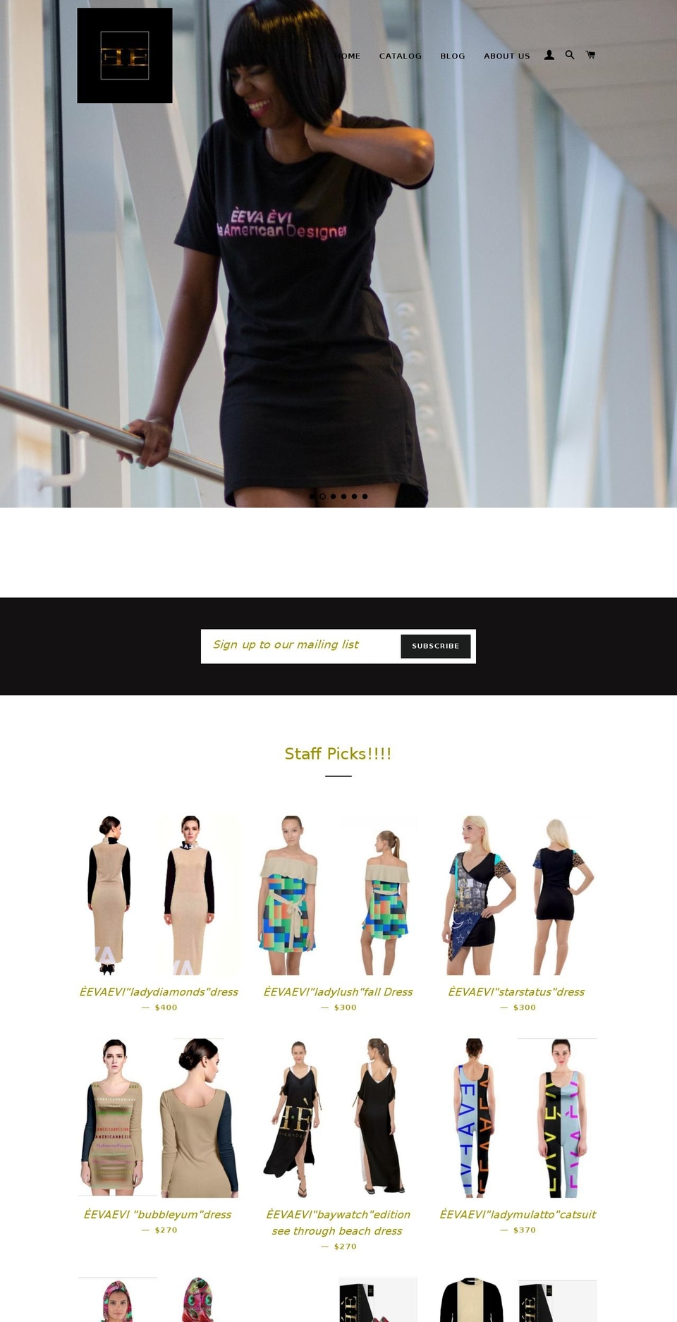 eevaeviclothingco.com shopify website screenshot