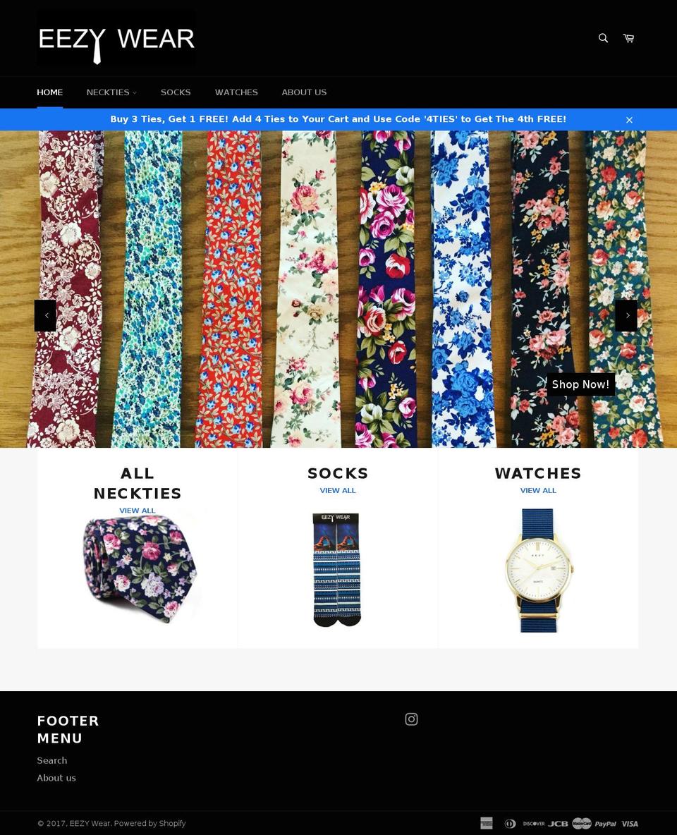 eezywear.com shopify website screenshot