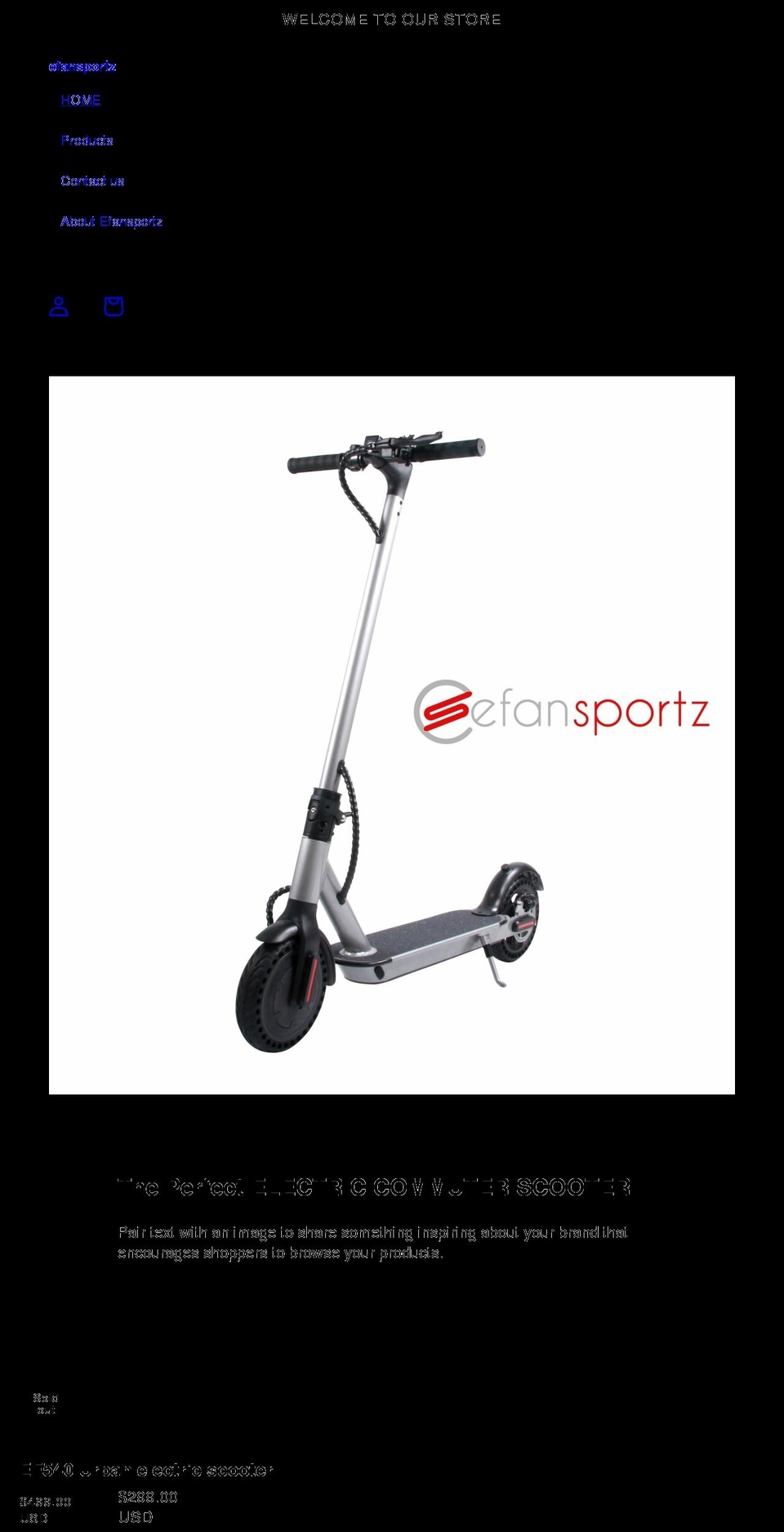 efansportz.com shopify website screenshot