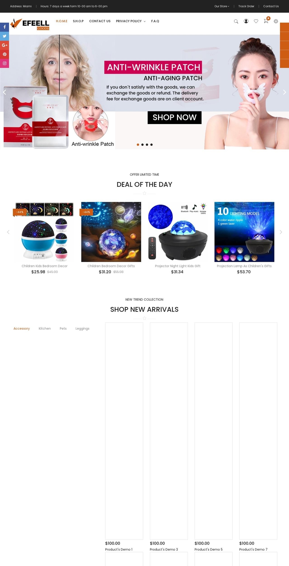 thewebsecret Shopify theme site example efeell.com