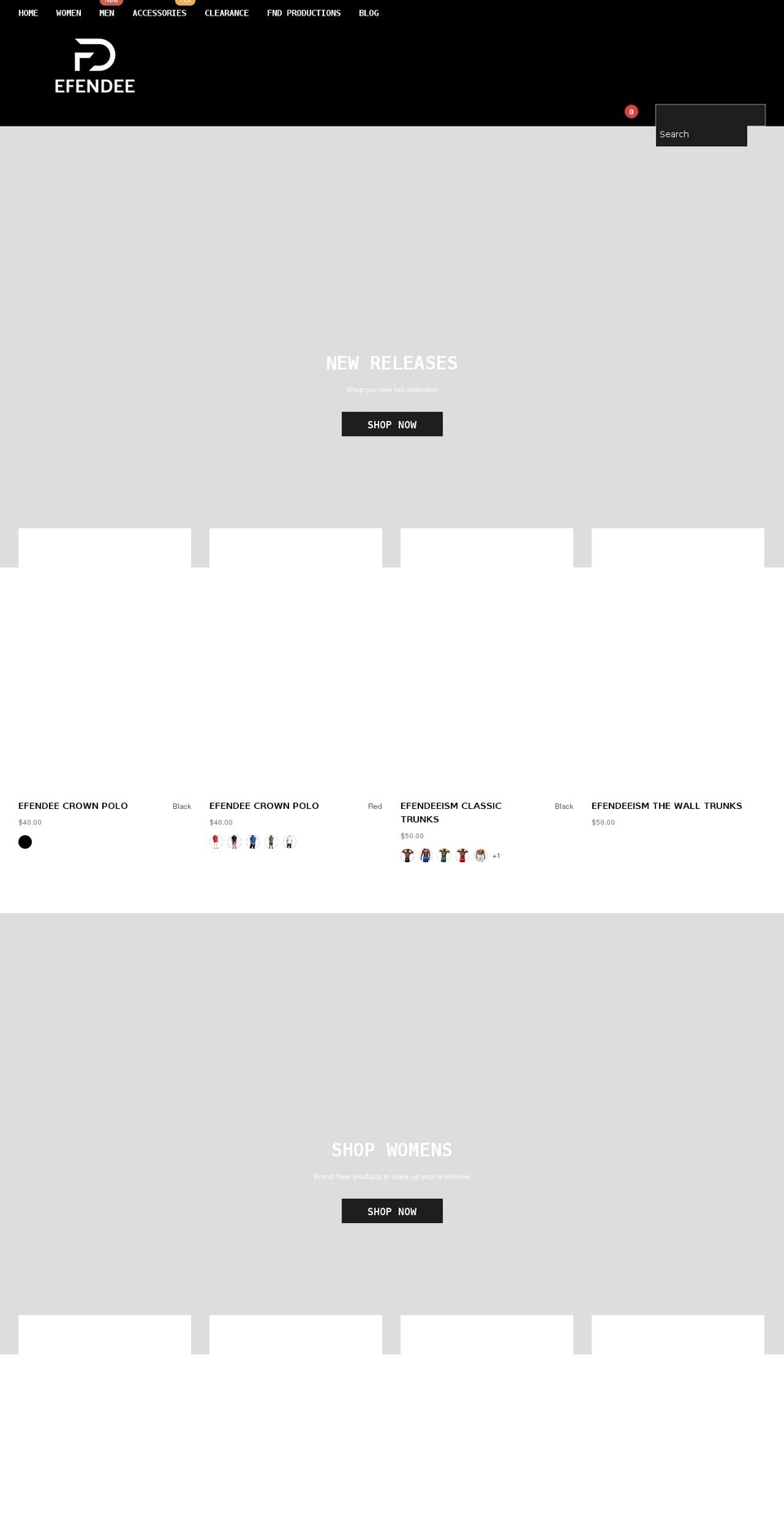 efendee.com shopify website screenshot