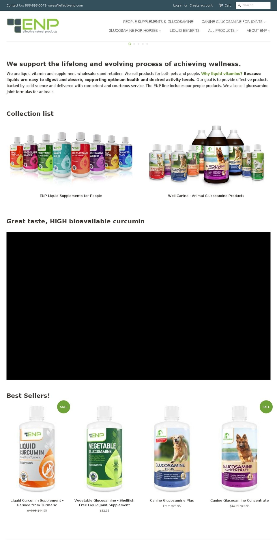 effectivenaturalproducts.com shopify website screenshot