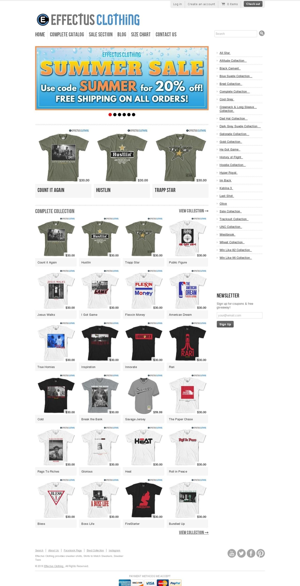 effectusclothingbrand.com shopify website screenshot