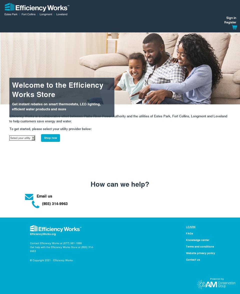 efficiencyworksstore.com — Shopify storefront screenshot