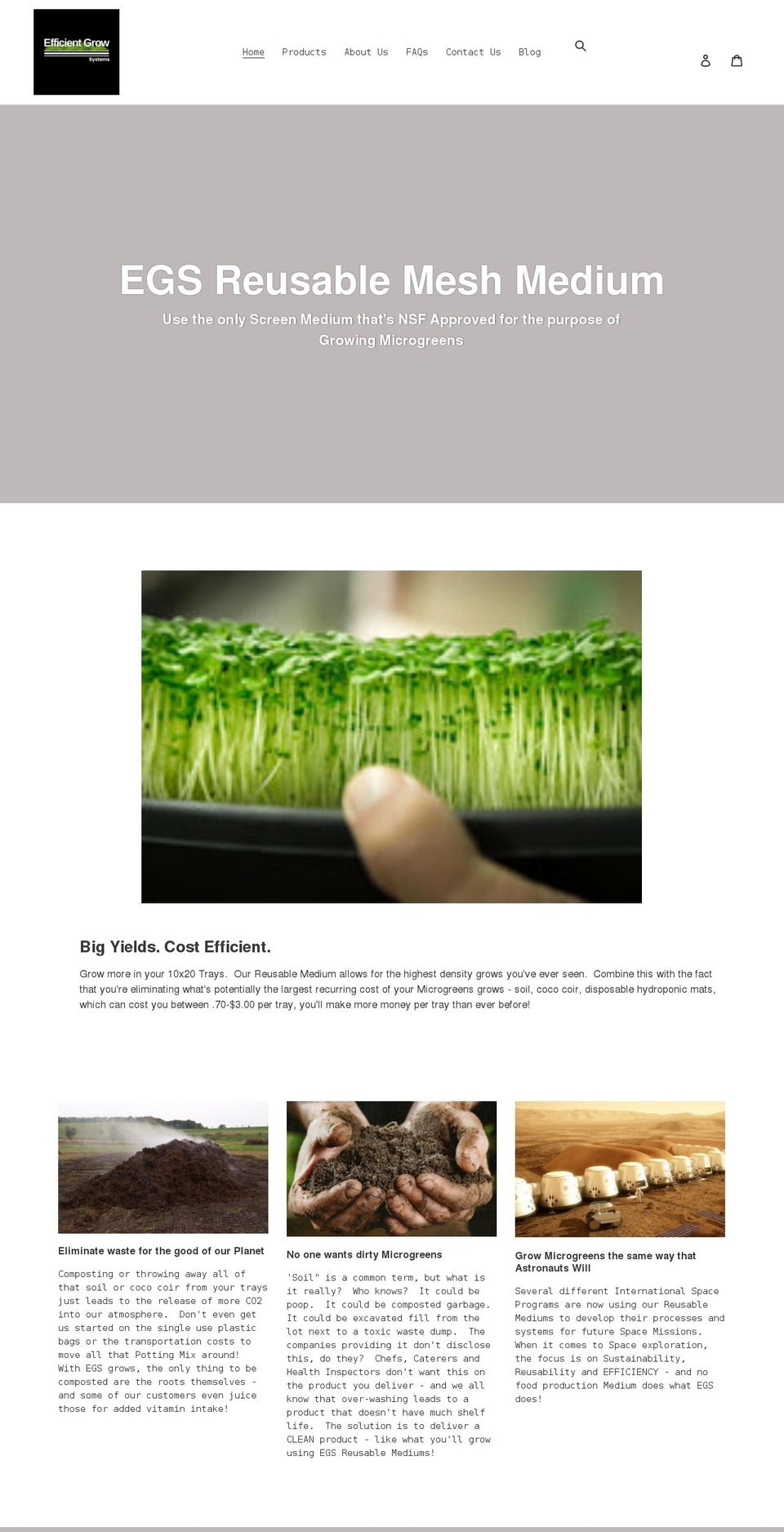efficientgrow.com shopify website screenshot