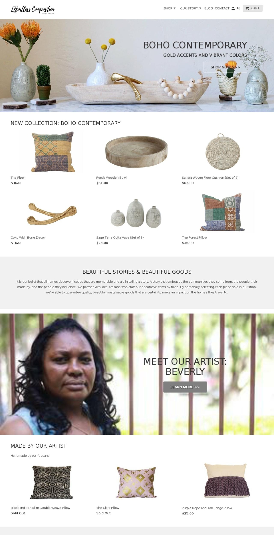 effortlesscomposition.com shopify website screenshot