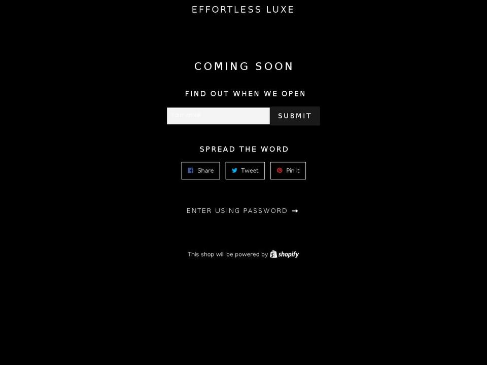 effortlessluxe.com shopify website screenshot