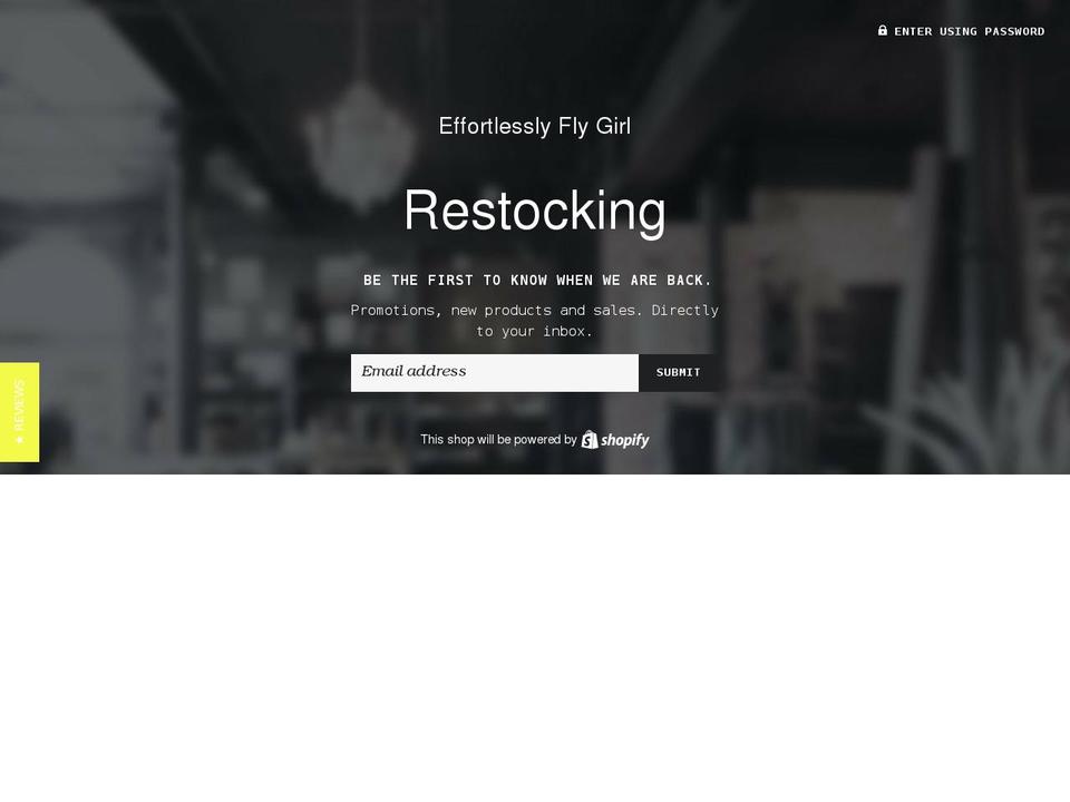 effortlesslyflygirl.com shopify website screenshot