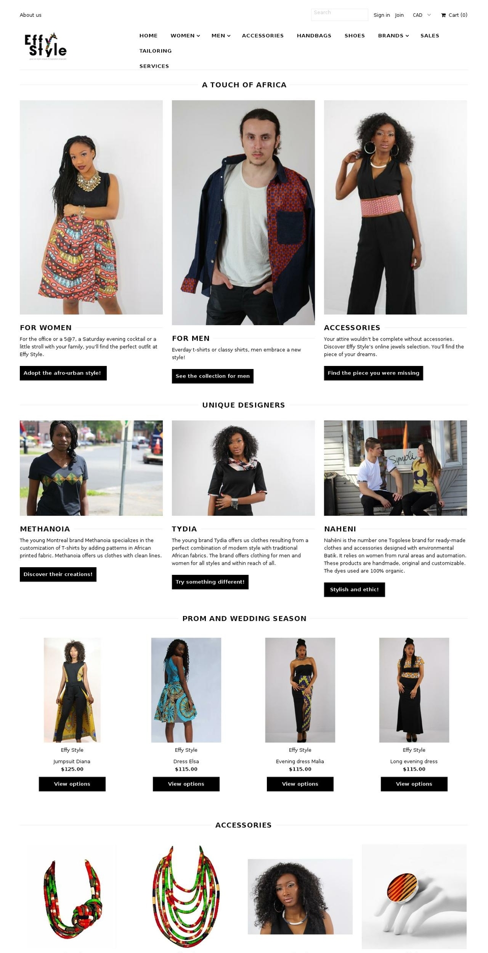 effystyle.com shopify website screenshot