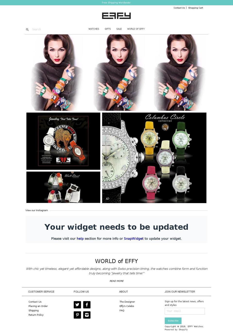 effywatches.com — Shopify storefront screenshot