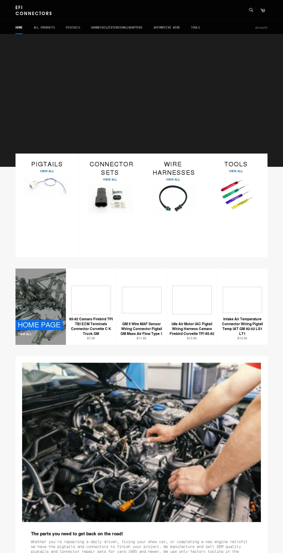 efi-connectors.biz shopify website screenshot