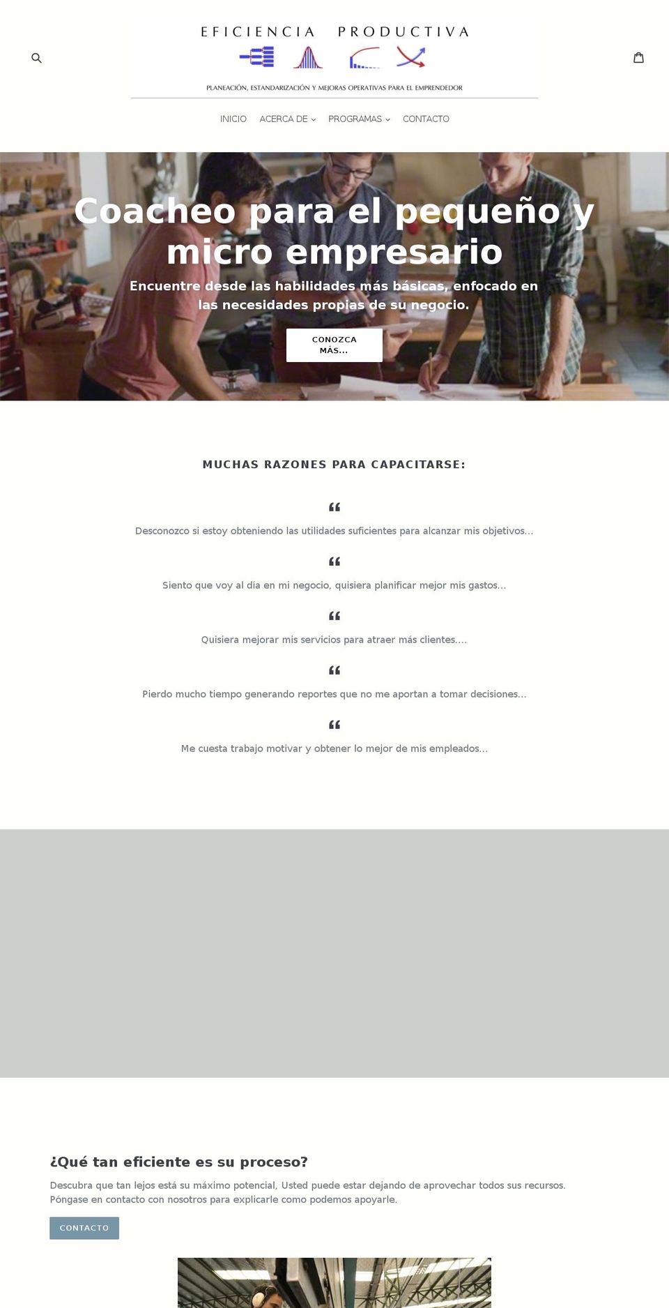 eficienciaproductiva.com shopify website screenshot