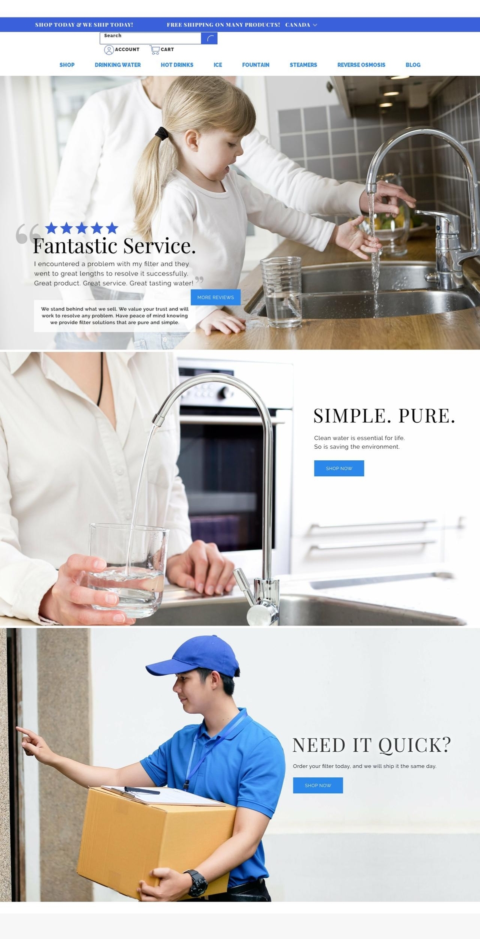 efilters.ca shopify website screenshot