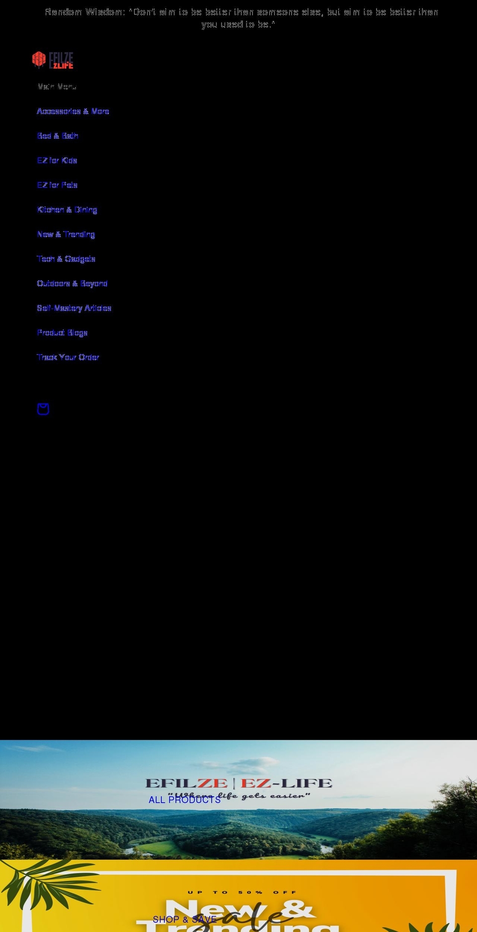 efilze.com shopify website screenshot