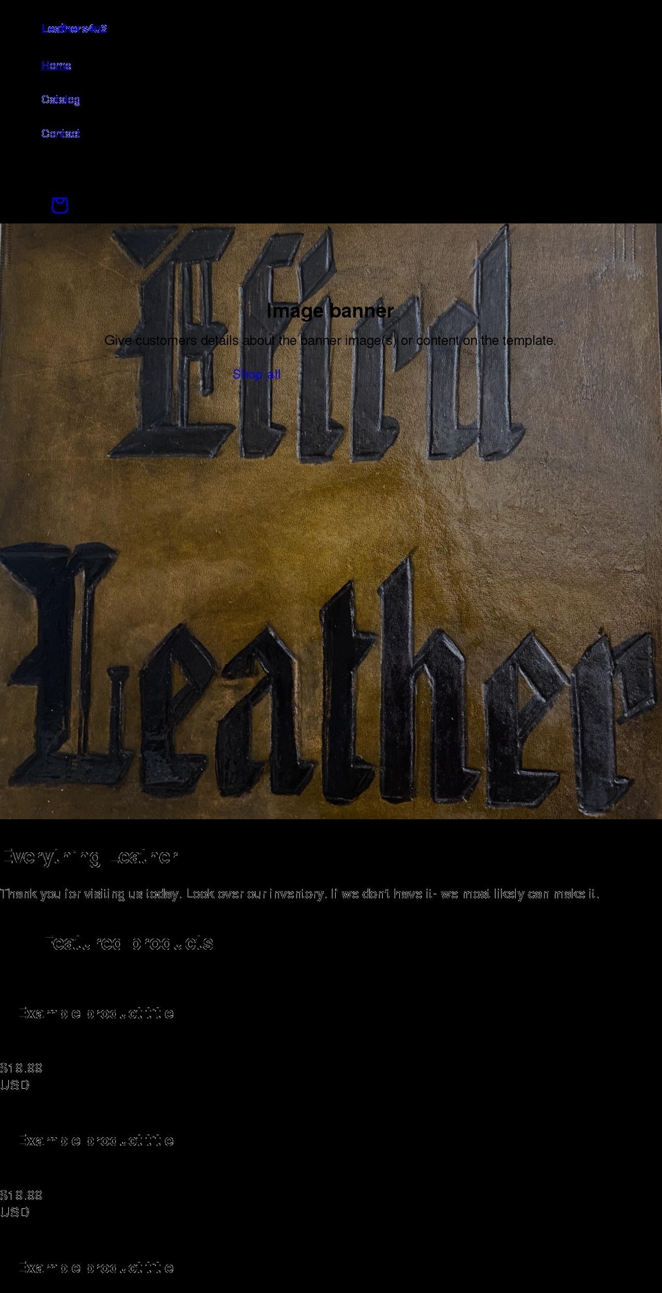 efirdleather.com shopify website screenshot