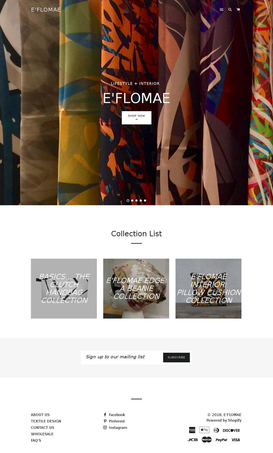 eflomaeshop.com — Shopify storefront screenshot