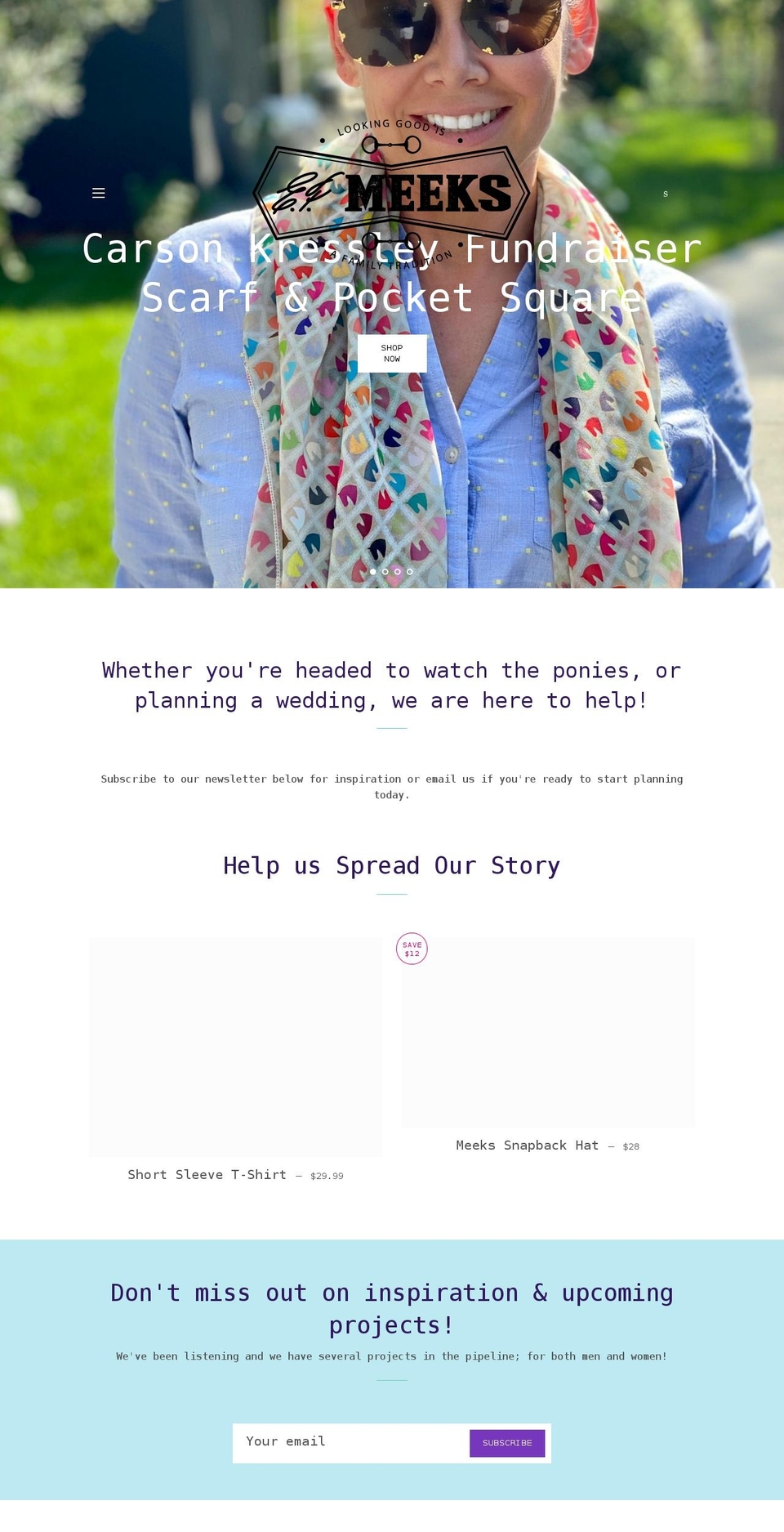 efmeeks.com shopify website screenshot