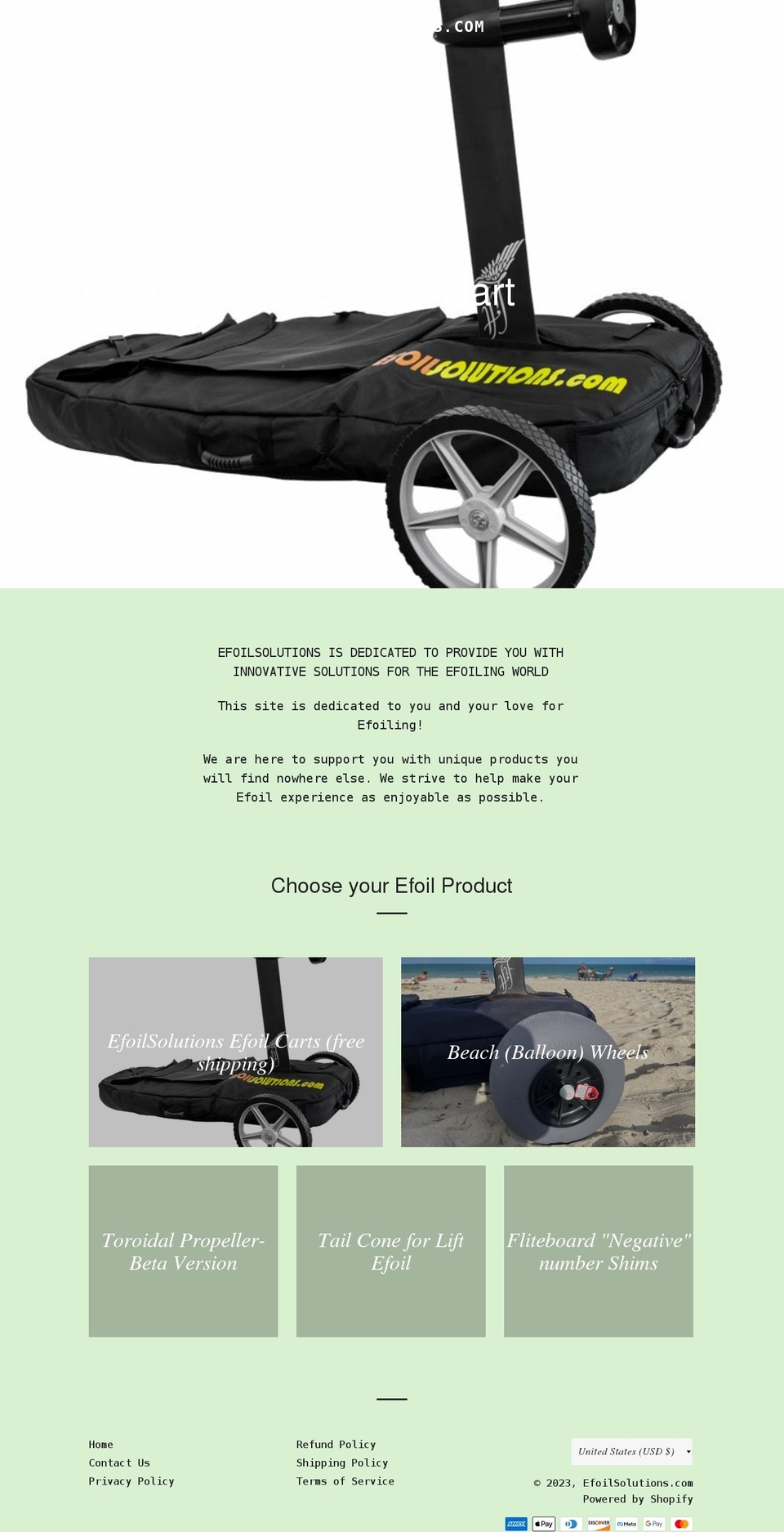 efoilsolutions.com shopify website screenshot