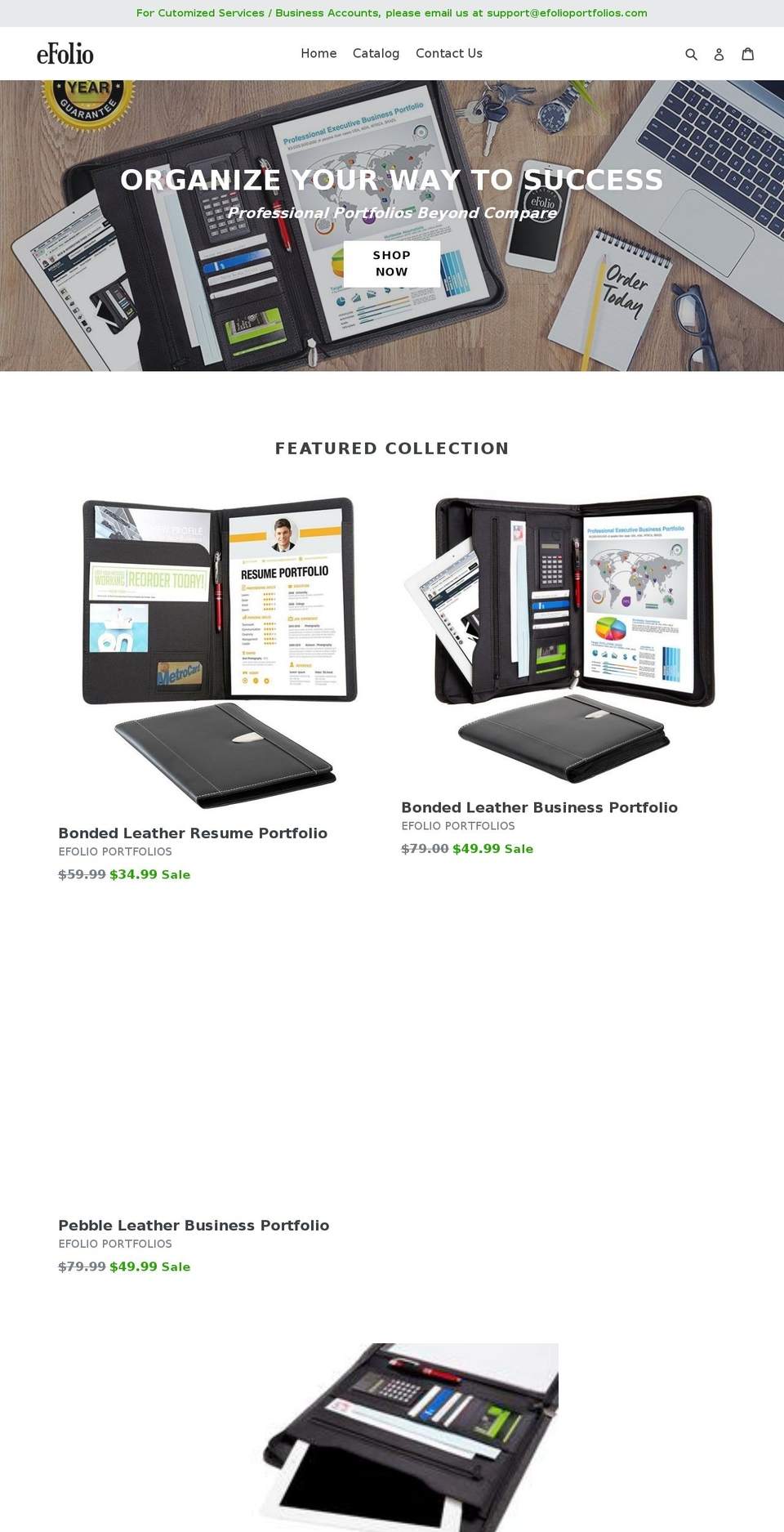 efolioportfolio.com — Shopify storefront screenshot