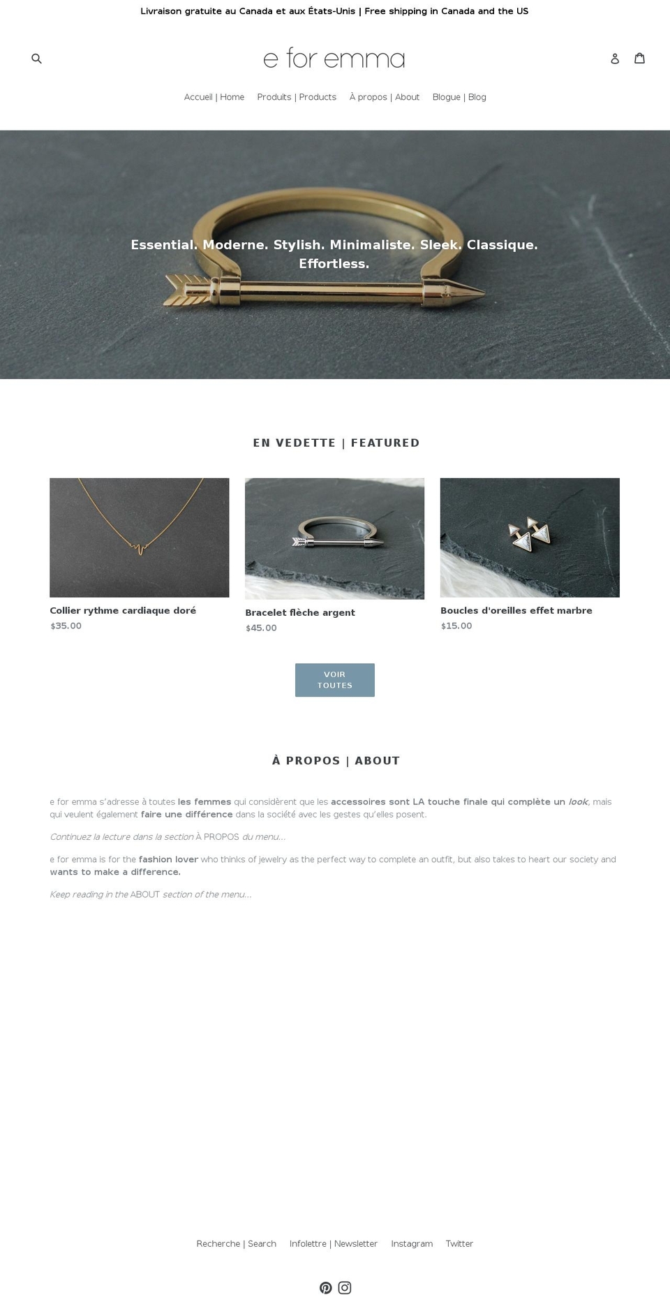 eforemma.ca shopify website screenshot