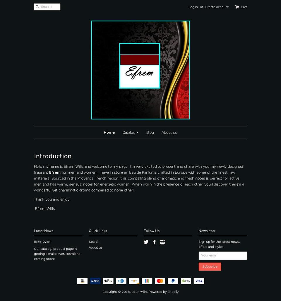 efremwillis.com — Shopify storefront screenshot
