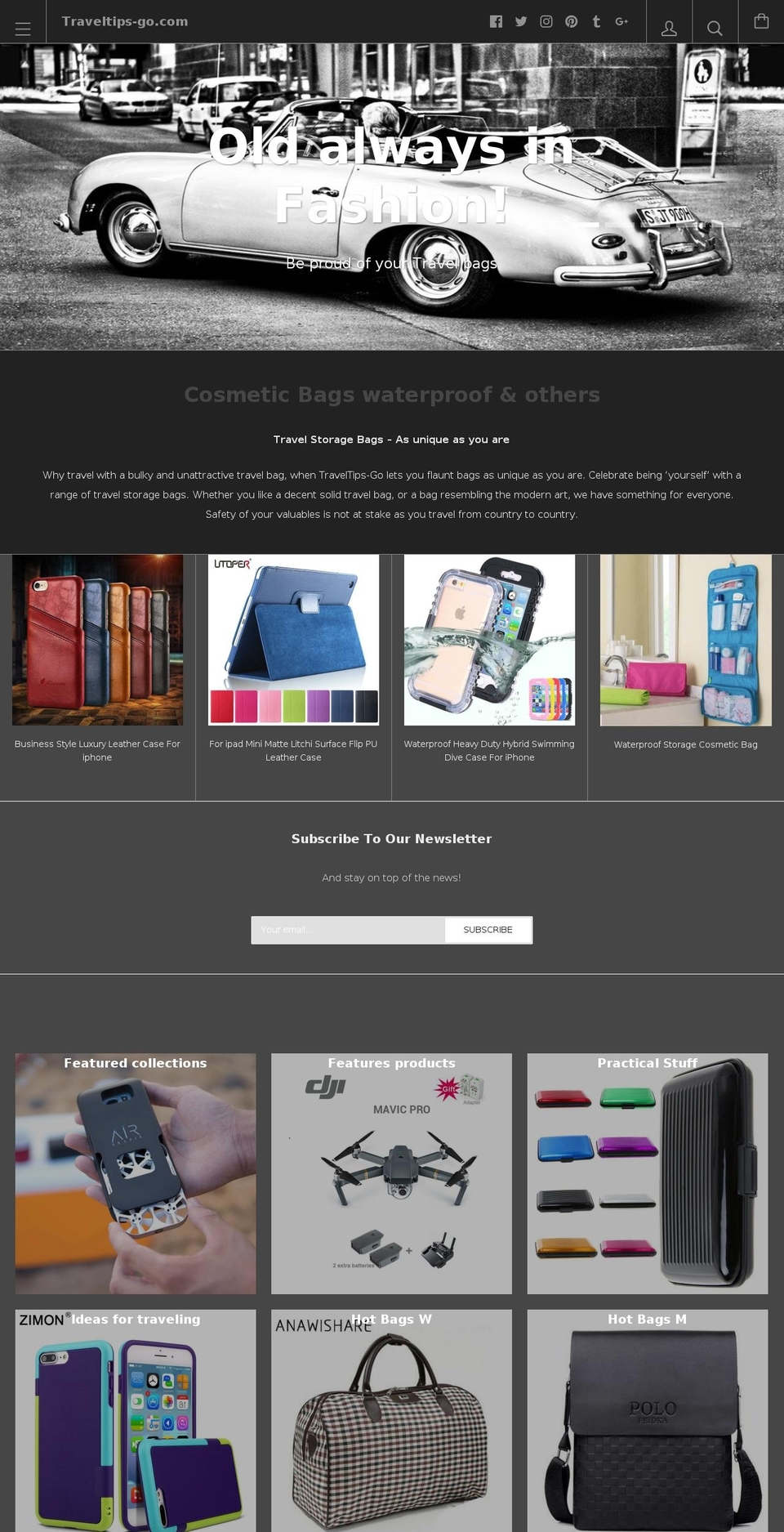 eg-travel-store.com — Shopify storefront screenshot