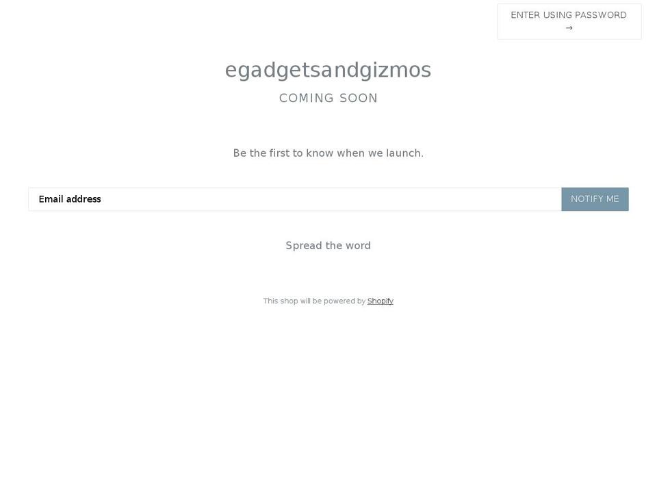 egadgetsandgizmos.com shopify website screenshot