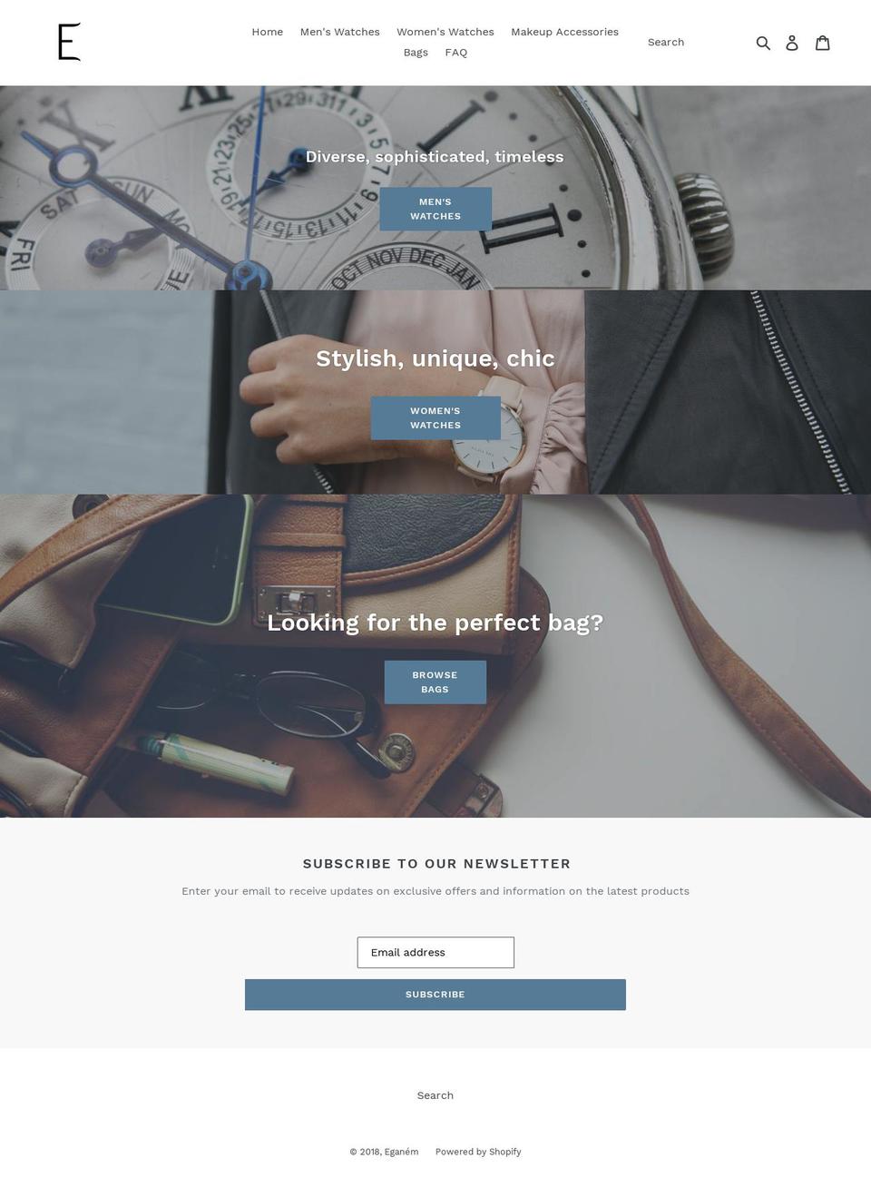 eganem.com — Shopify storefront screenshot