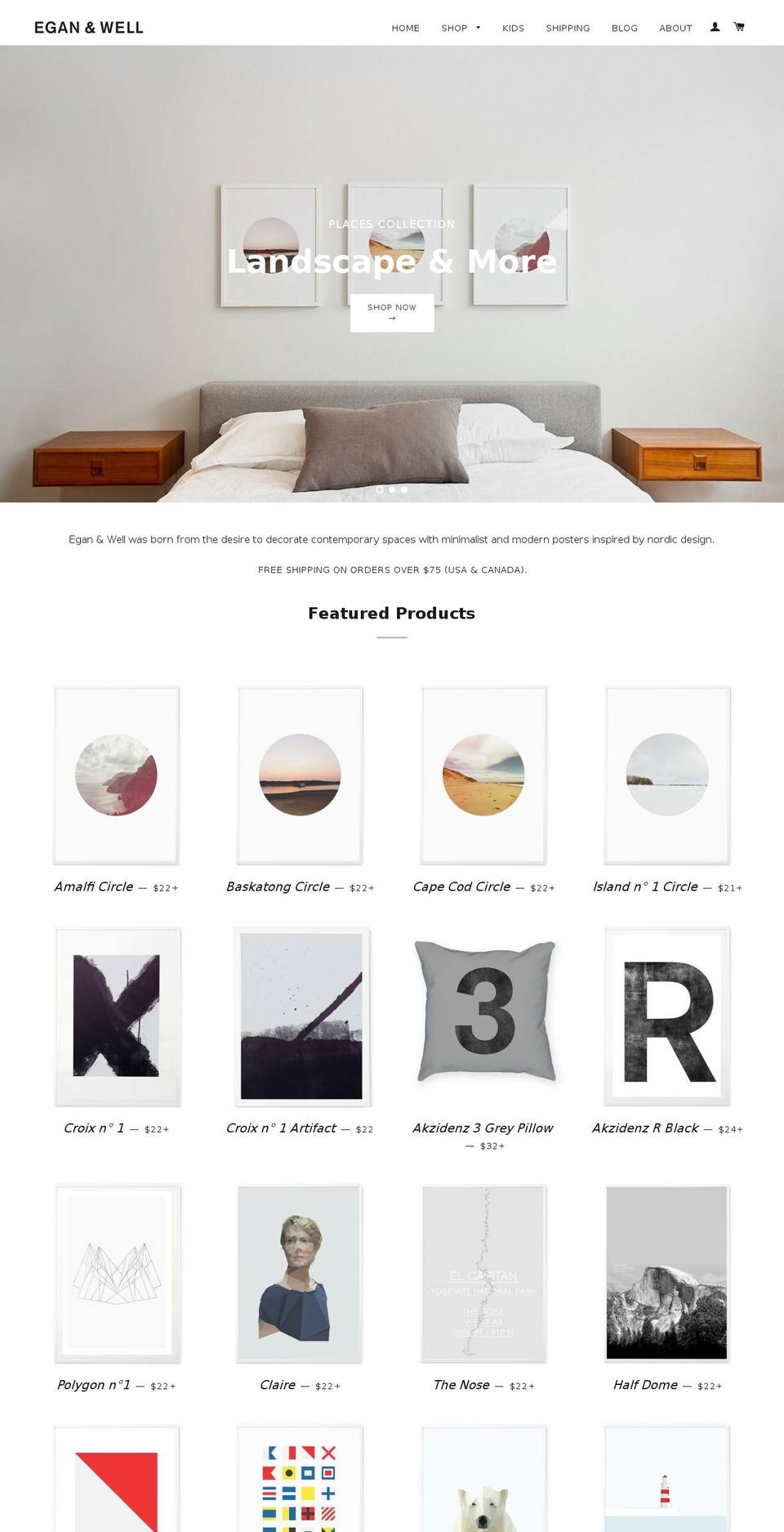 eganwell.com — Shopify storefront screenshot