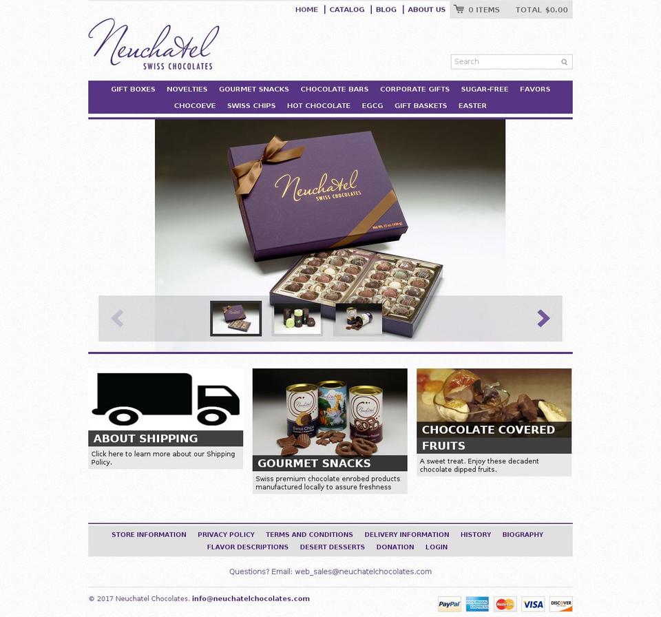 Neuchatel-chocolates Shopify theme site example egcg.biz
