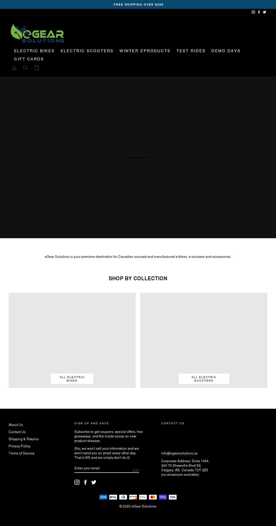egearsolutions.ca shopify website screenshot