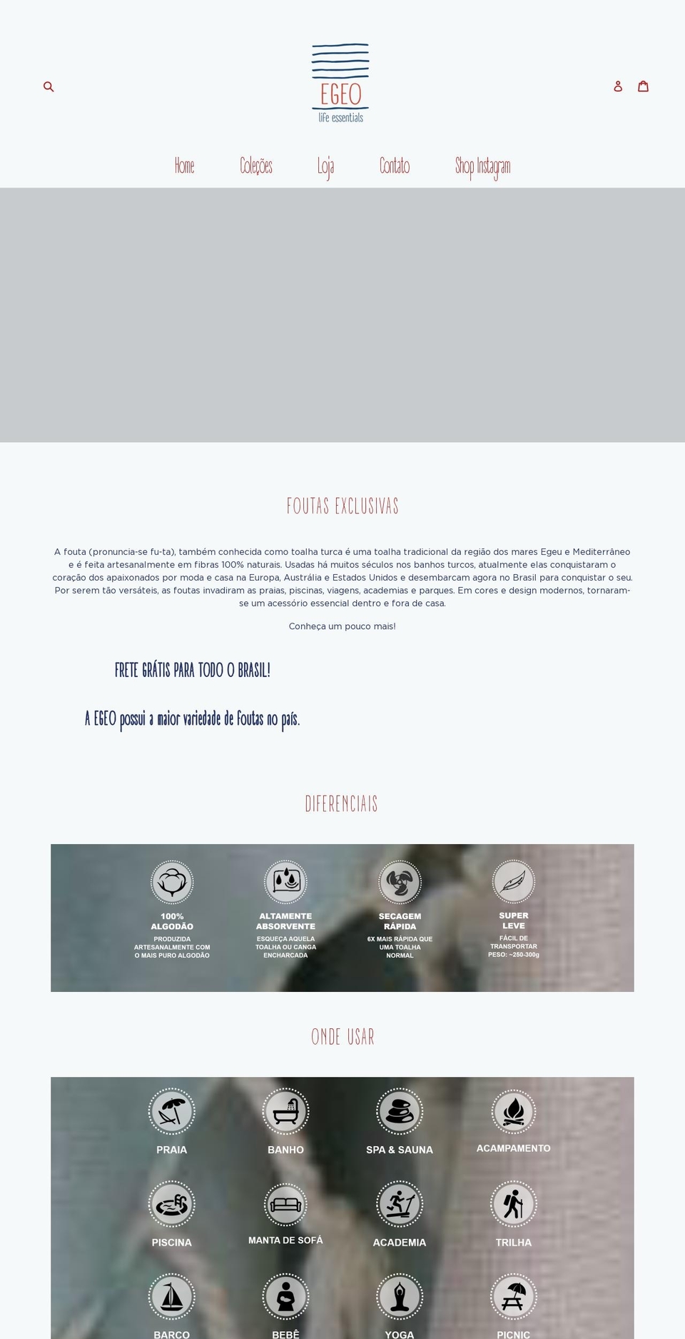 egeostore.com — Shopify storefront screenshot